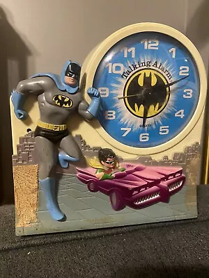 Batman & Robin Janex 1974 Talking Alarm Clock Parts Or Repair • $39.99