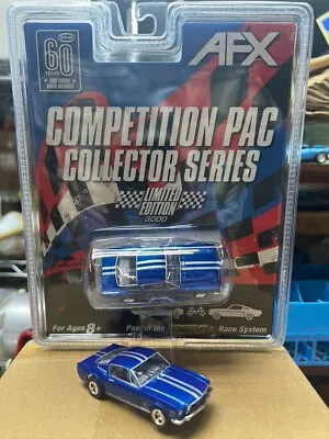 1pc 2023 AFX MEGA-G+ 1966 FORD MUSTANG FASTBACK Metallic Blue Slot Car Lmtd. Ed. • $54.95