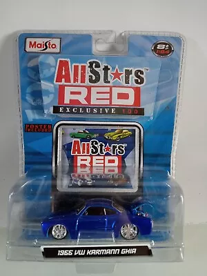 Maisto 1966 VW Karmann Ghia Allstars Red 1/64 Scale • $20