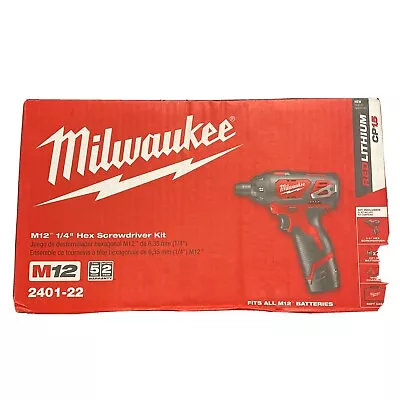 Milwaukee 2401-22 12V Li-Ion 1/4  Cordless Drill/Driver • $75