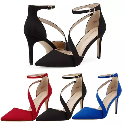 Women Ankle Strap Pointed Toe High Stilettos Heel Wedding Dress Pump Shoes • $12.99