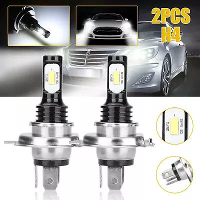 2x H4 9003 HB2 Super Bright CSP LED Headlight Kit High Low Beam Bulb White 6500K • $9.98