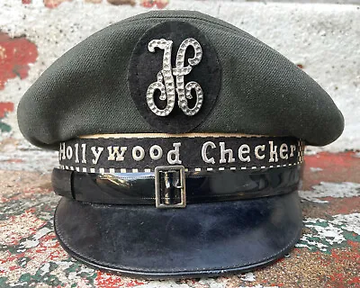 $2250 • Buy Hollywood Checker Cab Hat Taxi Driver Cabbie Cap Badge Checker Motor Co LA CA VT