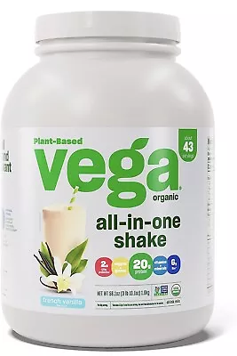 Vega One Organic Plant Based All-In-One Shake French Vanilla (3LB 10.1oz) • $120