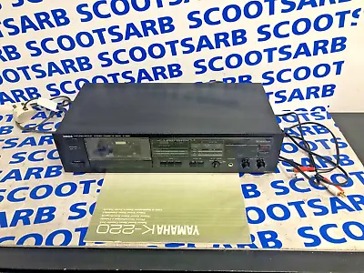 Yamaha K-220 Stereo Cassette Tape Deck Player Recorder - With Manual & Cables • £64.99