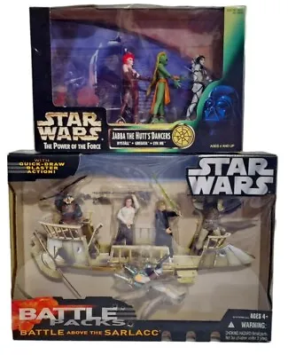 Star Wars Jabba The Hutt's Dancers & Battle Above The Sarlacc Figure Set (j9) • £105