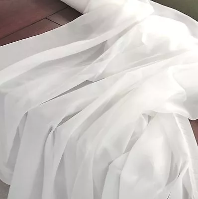 10 Yards 120  Wide Voile Chiffon Fabric Sheer Draping Drape Panel Dress Wedding • $36.99