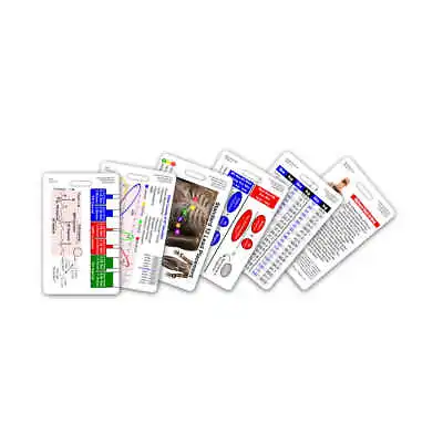 Mini Paramedic Vertical Badge Card Set - 6 Cards - Pocket Reference Cheat Sheet • $10.99