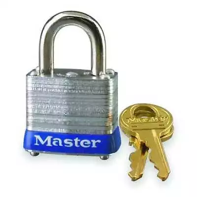 Master Lock 7 Padlock Keyed Different Standard Shackle Rectangular Steel • $10.95