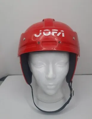 VINTAGE JOFA SWEDEN  RED HOCKEY HELMET NHL *size Unknown* • $73.59