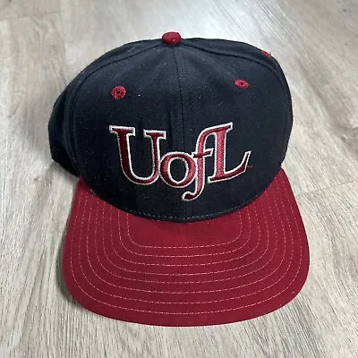 Vintage New Era Louisville Cardinals Hat Snapback NCAA College Black Cap USA • $28