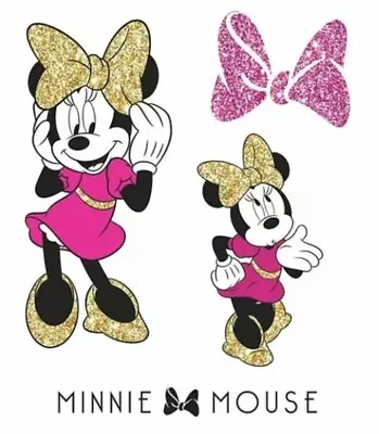 RoomMates RMK3580SCS MINNIE MOUSE PEEL & STICK WALL DECALS WITH GLITTER  • $11.99