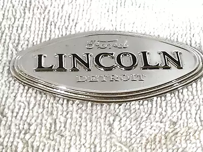 Vintage Lincoln Ford Radiator Grill  Badge Emblem Chrome Metal • $70