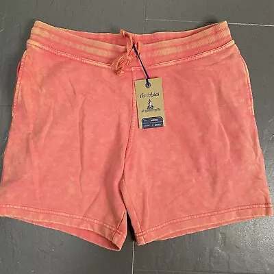 Chubbies Mens Orange Shorts Elastic Waist Drawstring Flat Front Size Medium • $34.95