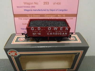 £24.95 • Buy DAPOL COAL WAGON [G.D. OWEN Cardigan]..LIMITED EDITION