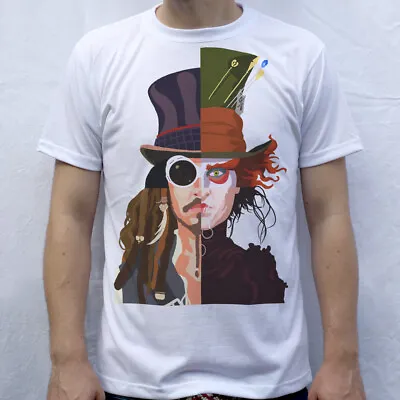 Johnny Depp T-Shirt Willy Wonka Mad Hatter Jack Sparrow Edward Scissorhands • £18