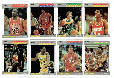 1987-88 Fleer Complete Basketball Card Set 132 Cards Michael Jordan 2nd Year • $405