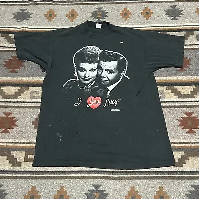 Vintage I Love Lucy T-Shirt 1992 Men’s Size XL Single Stitch USA 90s Black • $39.95