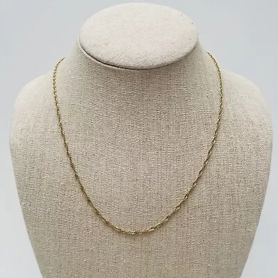 9ct Yellow Gold Fine Necklace Rope Chain 18 Inches Hallmarked Vintage 3.26g • £140