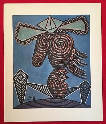 $30.69 • Buy PABLO PICASSO, Figure (1938) Vintage, Offset Lithograph 1946  Plate-signed.