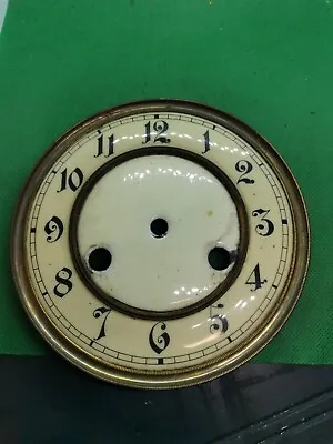 Antique Vienna German Austrian 145mm  Wall Clock Mantle Enamel Celluloid Dial • £9.95