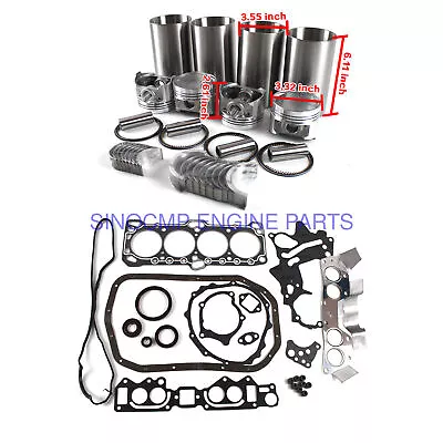 4G63 4G63T Engine Rebuild Kit For Mitsubishi Clark CMP15 18 20 LPG GC15 Forklift • $388.74