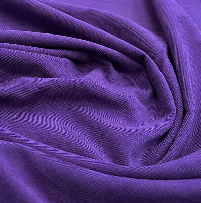 Cotton Needlecord Fabric Purple Aubergine Cord - Clothing Kids Clothes Material • £8.99