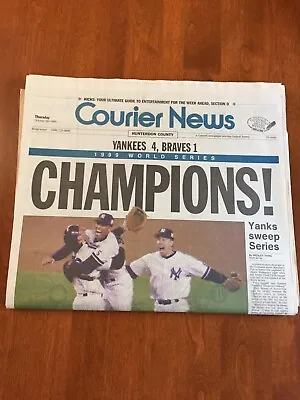 New York Yankees 1999 World Series Champions! Courier News 10/28/99 Newspaper • $13.50