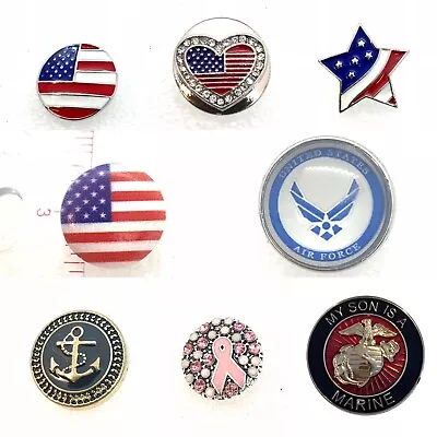 Patriotic Snaps 18-20 Mm Gingersnaps Army Navy Marine Coast Guard AirForce • $12