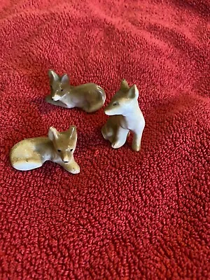 Vintage Animal  Ceramic Little Miniature Dogs Set !! • $10