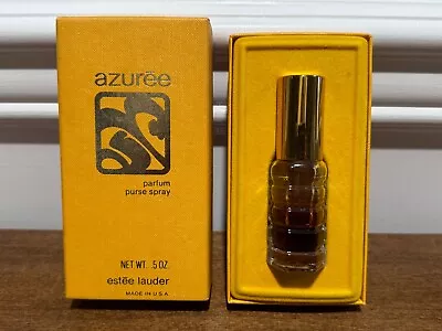 Vintage Estee Lauder Azuree Parfum Purse Spray Perfume .5 Oz W/ Box 35% • $15.99