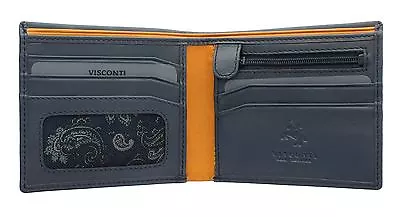 Visconti Parma Collection PABLO Two Tone Leather Wallet RFID Blocking PM101 • £22.99