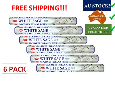 Hem  Precious White Sage Hex Pack Incense Sticks [6 Packs ] Bulk Buy Save! • $17.95