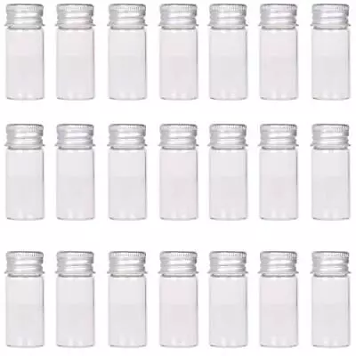 24 Sets 10ml Glass Vials Small Bottles Mini Tiny Jars With Aluminum Screw Cap... • $20.76