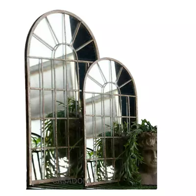 £61.99 • Buy Outdoor Garden Mirror Arch Metal Hanging Wall Mounted Leaner Vintage Distressed