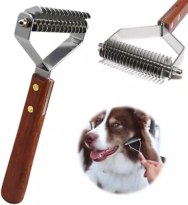 AIDIYA Coat King Rake 14-Blade Rake Pet Undercoat RakeProfessional Pet Comb For • £17.85