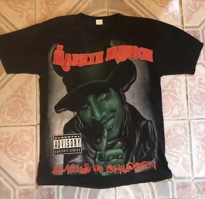Super Rare 90s Marilyn Manson Smells Like Children Mexican Bootleg Shirt Peyote • $999.99