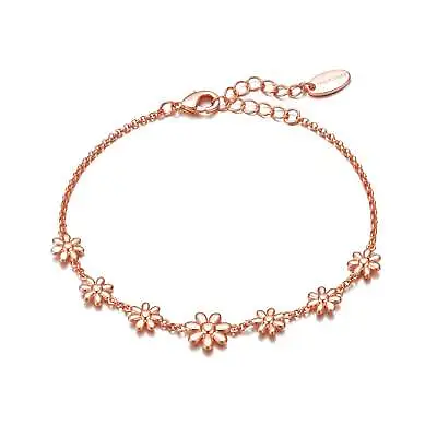 Rose Gold Plated Daisy Bracelet • £9.99