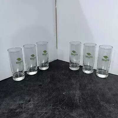 Set Of 6 Libby Mojito Bar Set Glasses Mixing Tumbler Mint Leaf Recipe Shaker Rum • $39.95