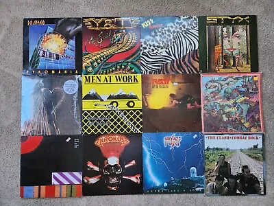 Vintage Vinyl Record LP Lot Of 12 Classic Rock Metal 80s Kiss Def Leppard • $174.99