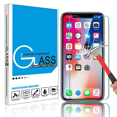 $11.96 • Buy IPhone X/8/7/6/5 Screen Protector High Light Penetration Ratio Tempered Glass-AU
