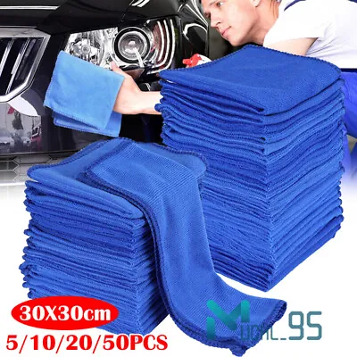 5-50PCS Microfiber Cleaning Cloth Towel Rag Car Polishing Detailing No Scratch • $7.59