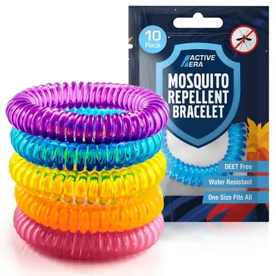 Active Era Mosquito Repellent Bracelet [10 Pack] Insect Midge & Mosquito Bands • £27.99