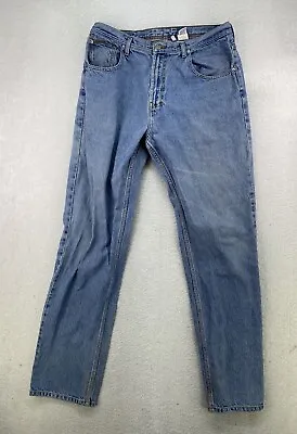 Vintage Calvin Klein Mens Size 36x34 Stone Wash Straight Leg Denim Jeans • $23.95