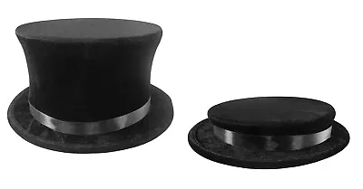 Folding Collapsible Opera Top Hat Dancers Magic Trick Magicians Costume Hat • $25.30