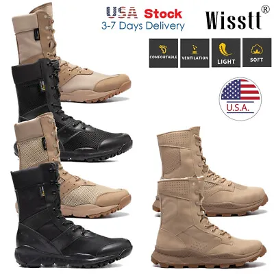 Men's Jungle Patrol Army Military Tactical Work Boots Desert Combat Shoes Hiking • $36.99