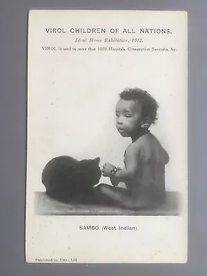 Ideal Home Exhibition 1912 Postcard: Virol Children (hospital Syrup) West Indian • £7.99