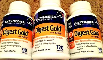 Set Of 3 Enzymedica  Digest Gold With ATPro 300 Caps Total Exp.2025 • $78.99