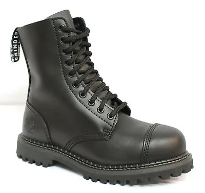 Grinders Stag CS Black Mens Unisex Safety Steel Toe Cap Military Punk Boots • $124.99