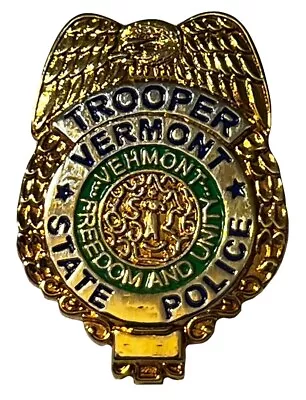 Vermont State Police Trooper Badge Hat Cap Lapel Pin PO-546 • $7.77